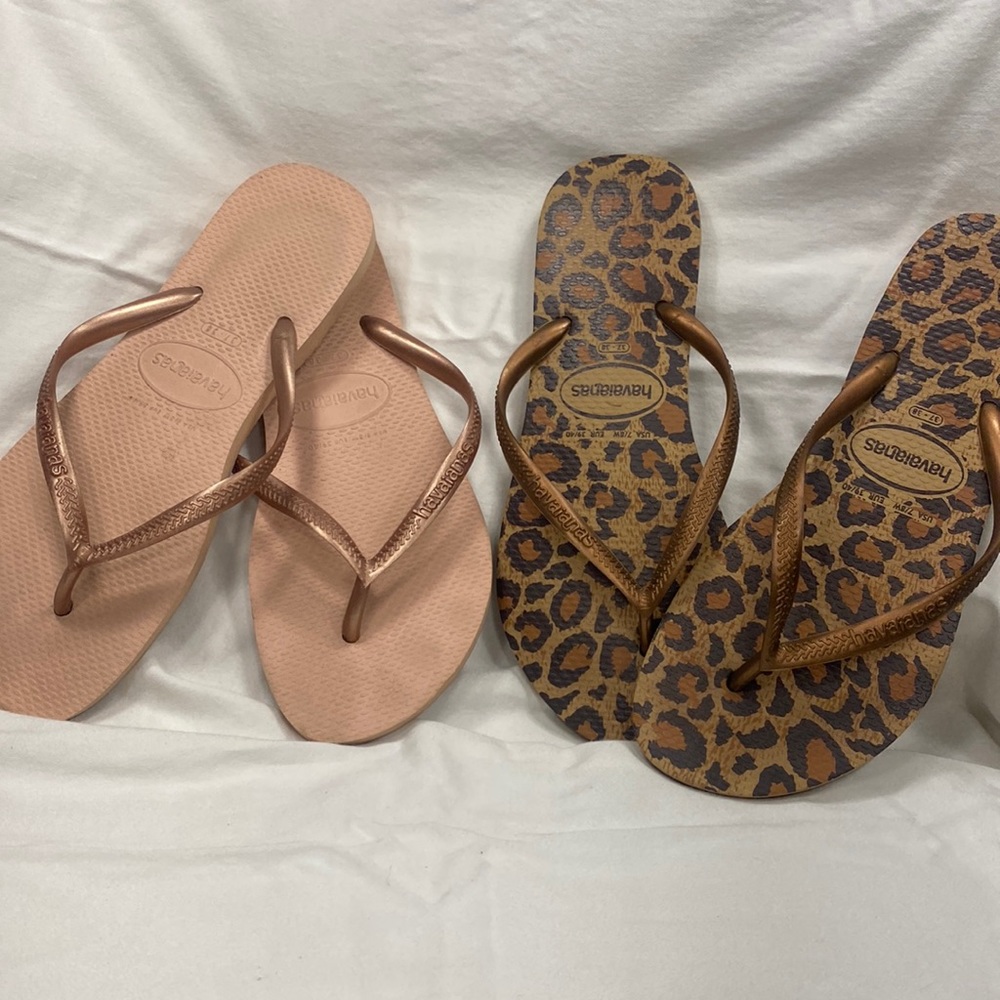 Havaianas FLIP FLOPS thongs 2 PAIR size 7/8 39 40